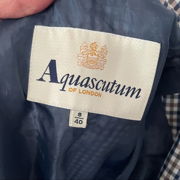 Aquascutum jacket signature plaid fabric water wind repellent packable - Picture 5 of 5